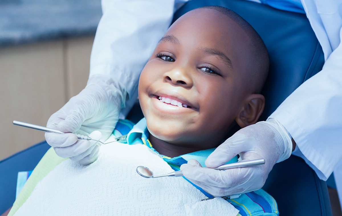 Photo of boy in dentist's chair